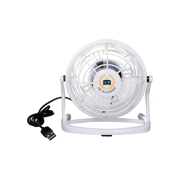 5.5" x 5.7" x 3.74" polypropylene plastic USB-powered desk fan with... from ASI 79530 Prime Line