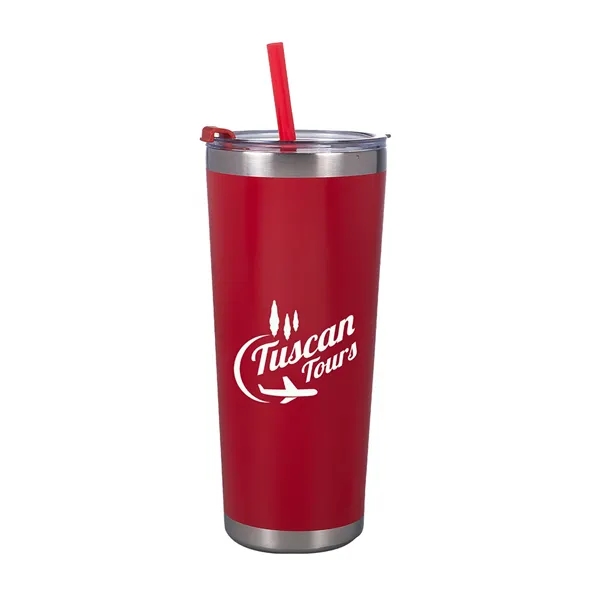 9.05" x 2.75" 20-ounce insulated stainless steel tumbler with lid and... from ASI 79530 Prime Line