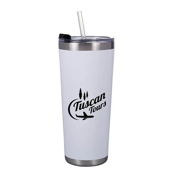 9.05" x 2.75" 20-ounce insulated stainless steel tumbler with lid and... from ASI 79530 Prime Line