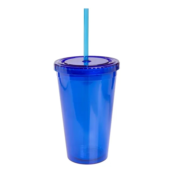 16 oz. acrylic tumbler with double-wall construction, straw and screw-on lid.... from ASI 79530 Prime Line