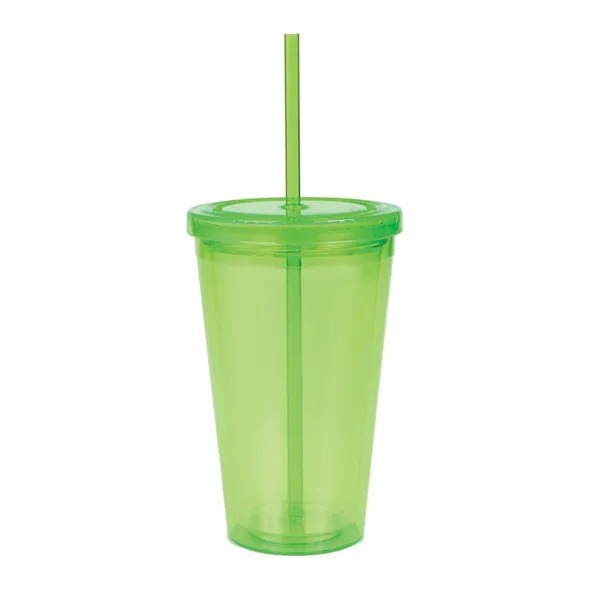 16 oz. acrylic tumbler with double-wall construction, straw and screw-on lid.... from ASI 79530 Prime Line