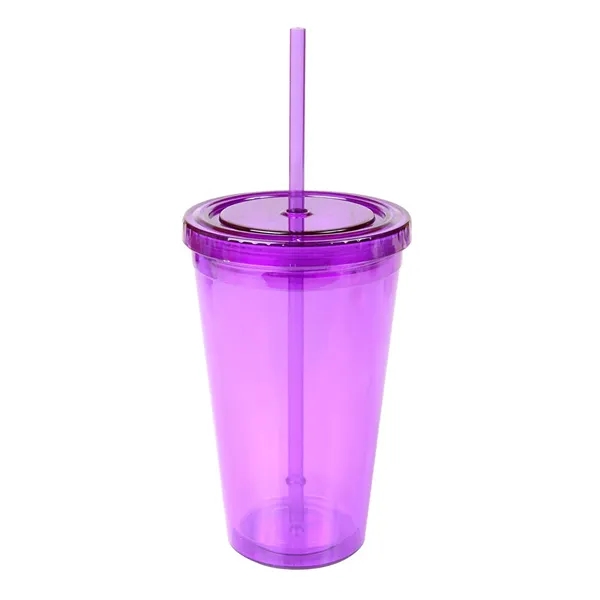 16 oz. acrylic tumbler with double-wall construction, straw and screw-on lid.... from ASI 79530 Prime Line