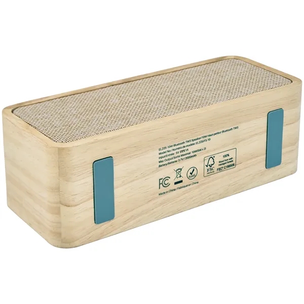 10W TWS FSC Wood Wireless Speaker... from ASI 89320 Starline USA Inc