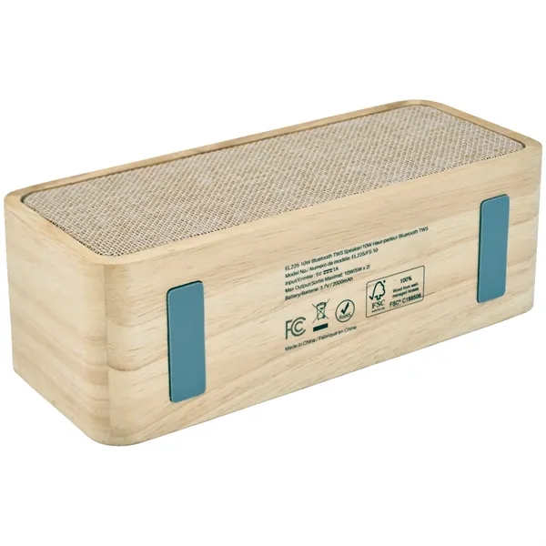 10W TWS FSC Wood Wireless Speaker... from ASI 89320 Starline USA Inc