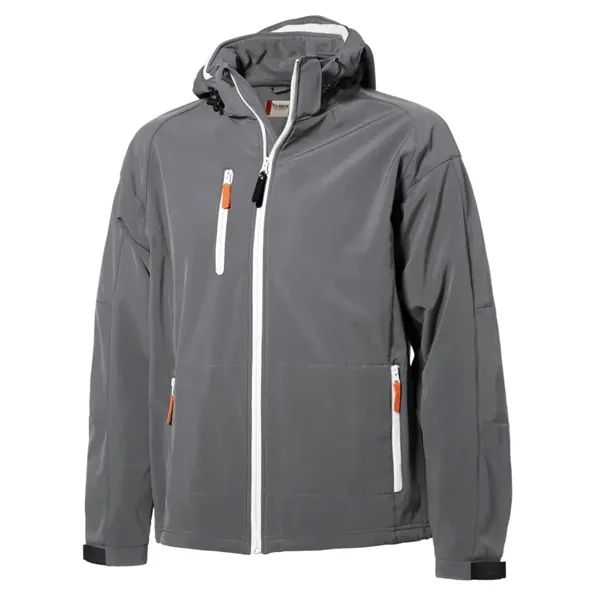 Men's jacket with a full-zip, hood, water resistance, chest pocket, and... from ASI 47965 Cutter & Buck