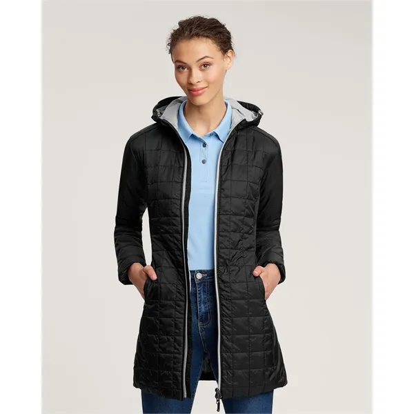 Women's puffer coat with insulation, wind and water resistance, hood, and... from ASI 47965 Cutter & Buck