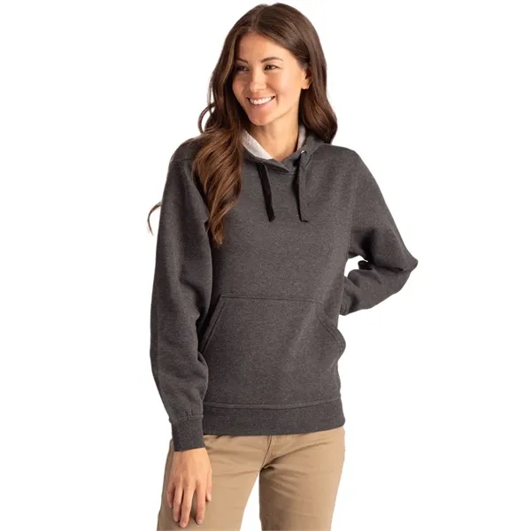 Unisex sweatshirt with a hood, anti-pill finish, drawstring, metal grommets, and... from ASI 47965 Cutter & Buck