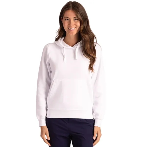 Unisex sweatshirt with a hood, anti-pill finish, drawstring, metal grommets, and... from ASI 47965 Cutter & Buck