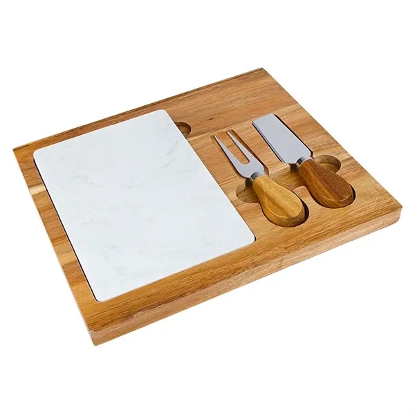 Carson 4-Piece Acacia Wood Cheese Set... from ASI 67866 Logomark/Valumark