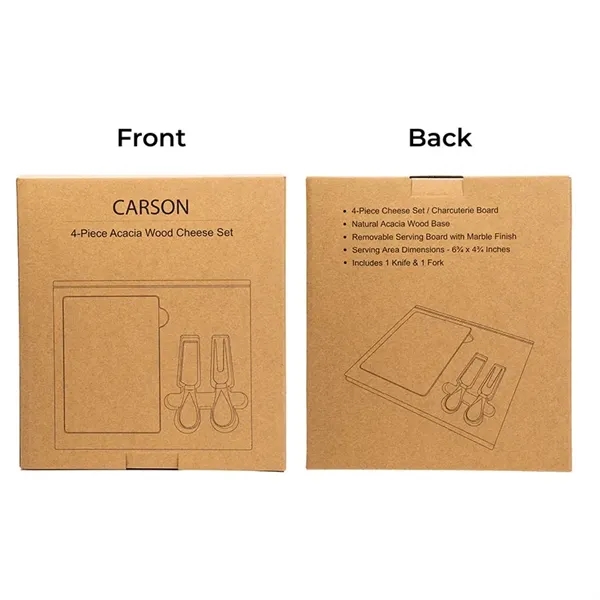 Carson 4-Piece Acacia Wood Cheese Set... from ASI 67866 Logomark/Valumark