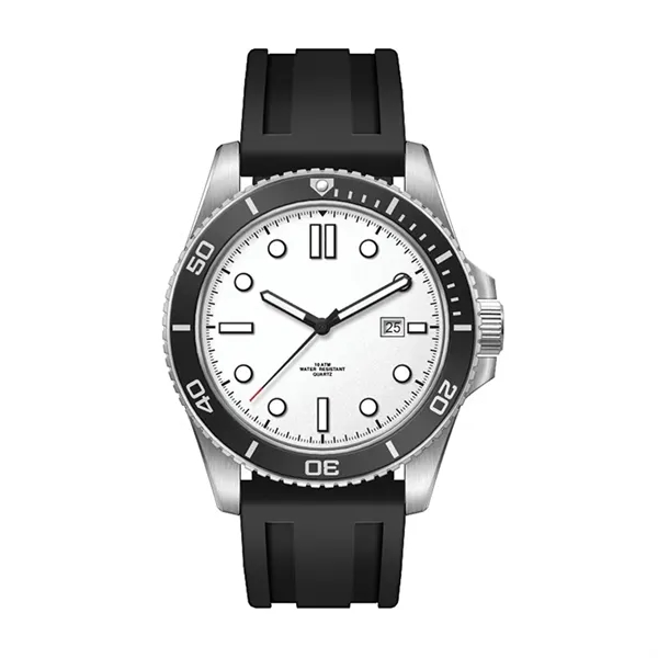 42.5MM STEEL SILVER CASE, 3 HAND MVMT, WHITE DIAL,...... from ASI 67866 Logomark/Valumark