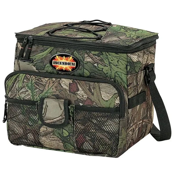 7.5" x 10.5" x 11.75" Huntland camo 24-can cooler with heat-sealed... from ASI 67866 Logomark/Valumark