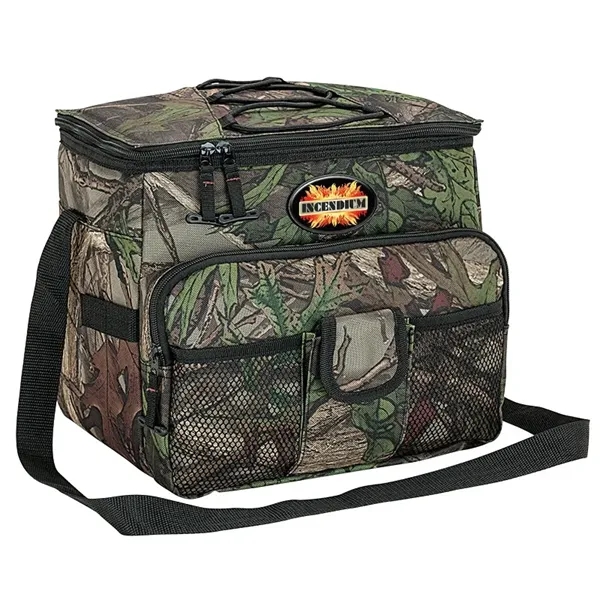 7.5" x 10.5" x 11.75" Huntland camo 24-can cooler with heat-sealed... from ASI 67866 Logomark/Valumark