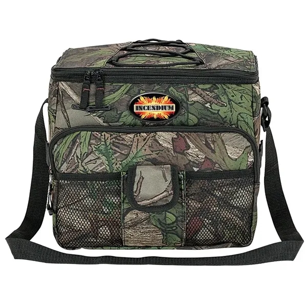 7.5" x 10.5" x 11.75" Huntland camo 24-can cooler with heat-sealed... from ASI 67866 Logomark/Valumark