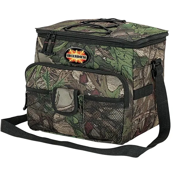7.5" x 10.5" x 11.75" Huntland camo 24-can cooler with heat-sealed... from ASI 67866 Logomark/Valumark