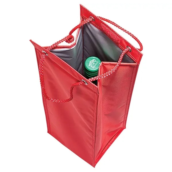 4" x 15.5" x 4.5" 420 Denier polyester wine carrier with... from ASI 67866 Logomark/Valumark