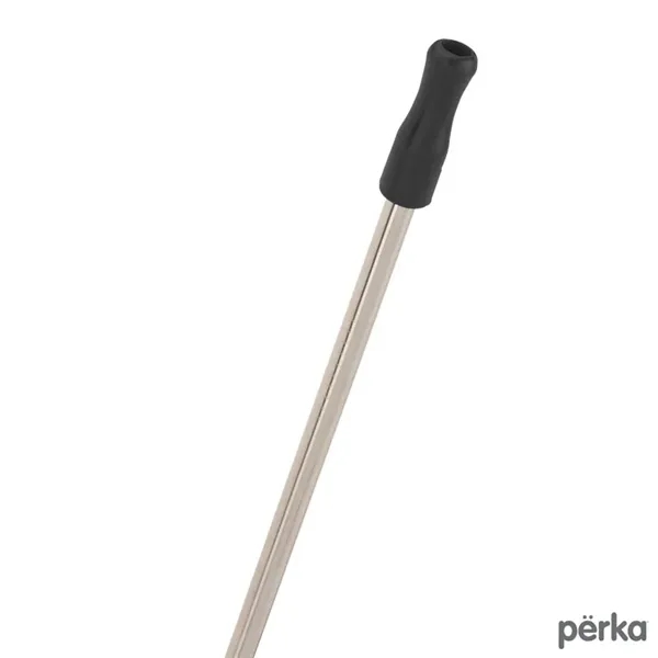 Five-piece Perka® Avila stainless steel drinking straw set in cotton drawstring... from ASI 67866 Logomark/Valumark