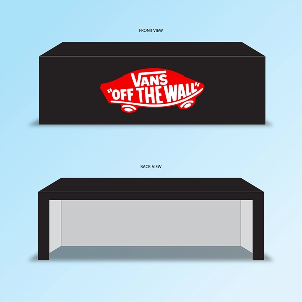 8 Ft. Full Table Cover Fitted with Zipper Back... from ASI 30442 Above & Beyond Advertising Products / PromoAdLine