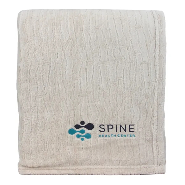 50" x 60": Plush throw in muted, nature-inspired tones with a... from ASI 79750 Pro Towels / Palmetto Blanket Company