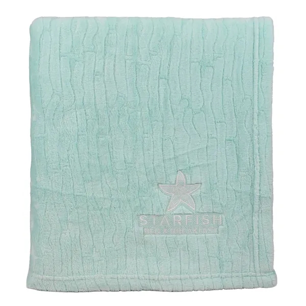 50" x 60": Plush throw in muted, nature-inspired tones with a... from ASI 79750 Pro Towels / Palmetto Blanket Company