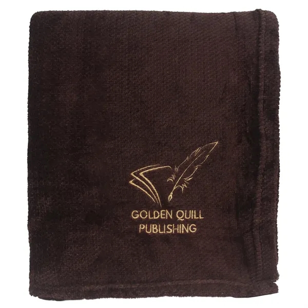 50" x 60": Soft, versatile blanket with coffee-inspired tones and subtle... from ASI 79750 Pro Towels / Palmetto Blanket Company