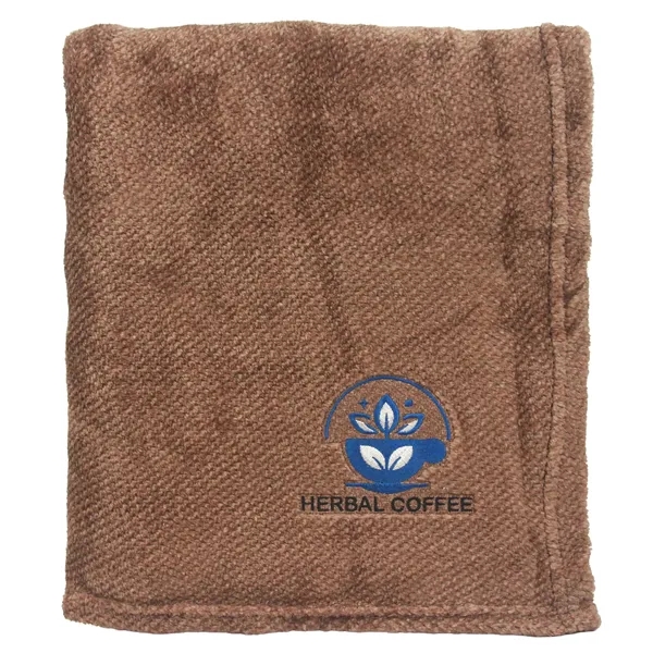 50" x 60": Soft, versatile blanket with coffee-inspired tones and subtle... from ASI 79750 Pro Towels / Palmetto Blanket Company