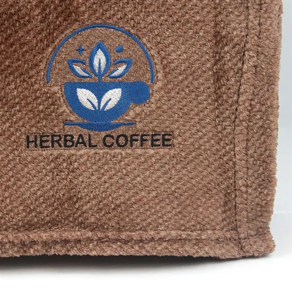 50" x 60": Soft, versatile blanket with coffee-inspired tones and subtle... from ASI 79750 Pro Towels / Palmetto Blanket Company