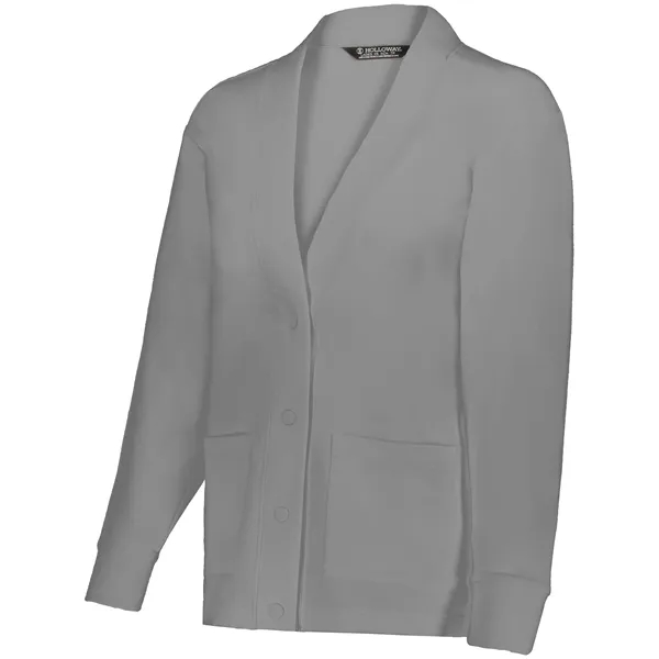 Ladies cardigan made of 9-ounce, 51% polyester/45% cotton/4% spandex sport French... from ASI 37461 Augusta Sportswear