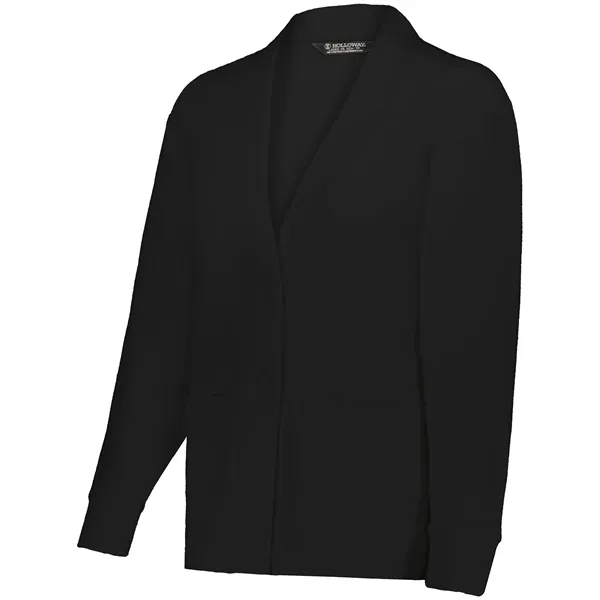 Ladies cardigan made of 9-ounce, 51% polyester/45% cotton/4% spandex sport French... from ASI 37461 Augusta Sportswear