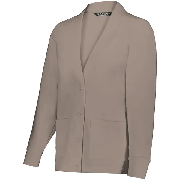 Ladies cardigan made of 9-ounce, 51% polyester/45% cotton/4% spandex sport French... from ASI 37461 Augusta Sportswear