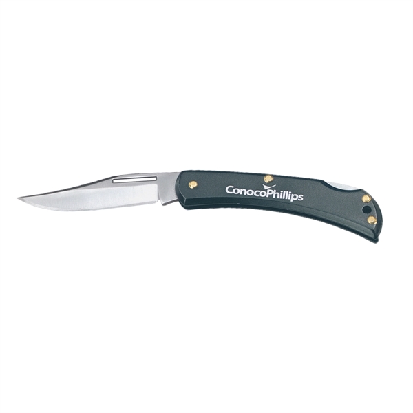 Folding pocket knife with anodized aluminum handle and 2" stainless steel... from ASI 46170 Compass Industries Inc