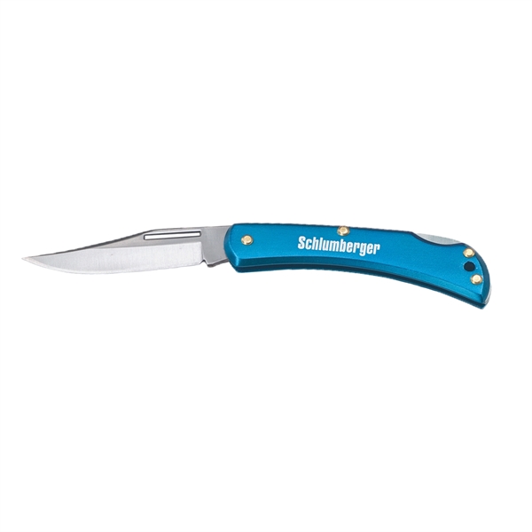 Folding pocket knife with anodized aluminum handle and 2" stainless steel... from ASI 46170 Compass Industries Inc