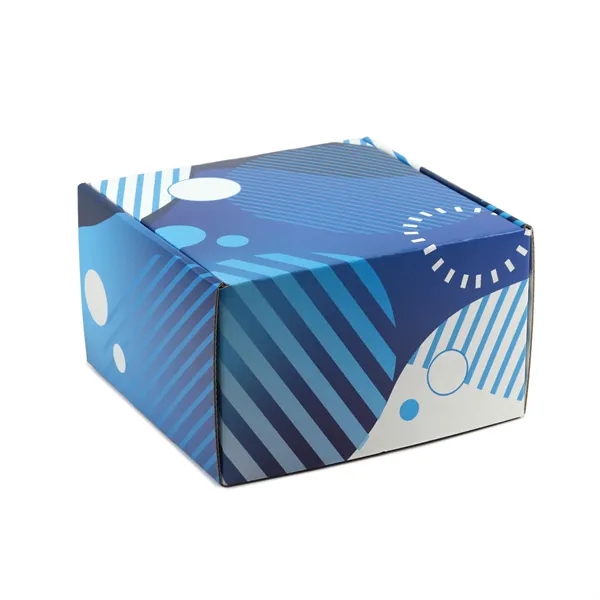 White corrugated Tuck Box USA made, 4-color process digital imprint, no... from ASI 95280 Warwick Publishing Co / Warwick