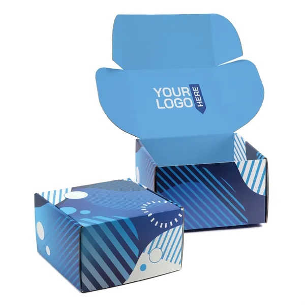 White corrugated Tuck Box USA made, 4-color process digital imprint, no... from ASI 95280 Warwick Publishing Co / Warwick