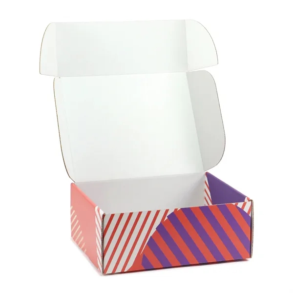 White corrugated Tuck Box USA made, 4-color process digital imprint, no... from ASI 95280 Warwick Publishing Co / Warwick