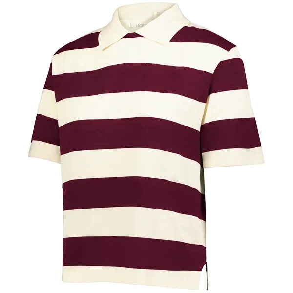 6-ounce, 57% polyester/33% viscose/10% cotton cropped rugby shirt.... from ASI 37461 Augusta Sportswear