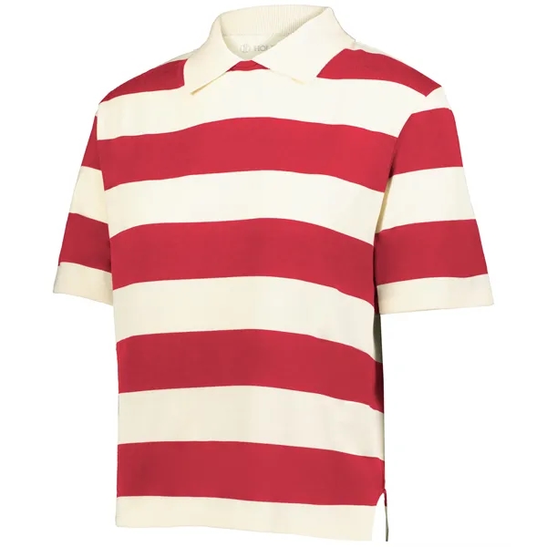 6-ounce, 57% polyester/33% viscose/10% cotton cropped rugby shirt.... from ASI 37461 Augusta Sportswear