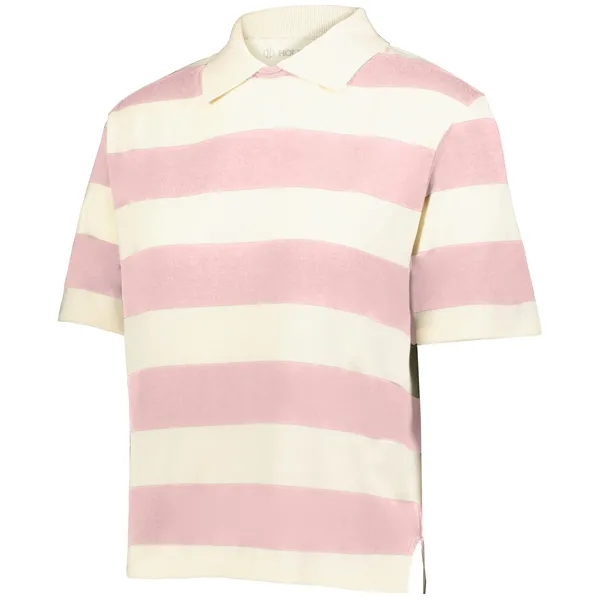 6-ounce, 57% polyester/33% viscose/10% cotton cropped rugby shirt.... from ASI 37461 Augusta Sportswear