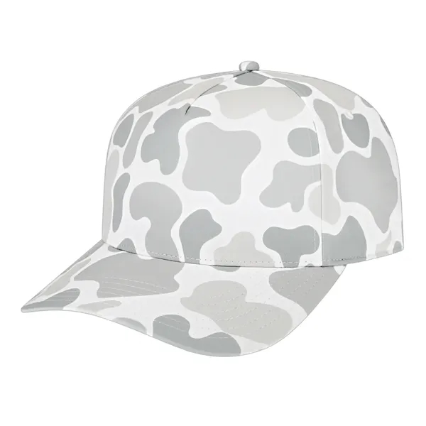 Daybreak polyester/spandex blend fabric camouflage five-panel structured cap with snapback closure.... from ASI 43792 Cap America Inc