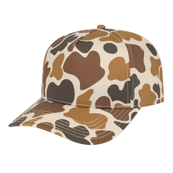Daybreak polyester/spandex blend fabric camouflage five-panel structured cap with snapback closure.... from ASI 43792 Cap America Inc