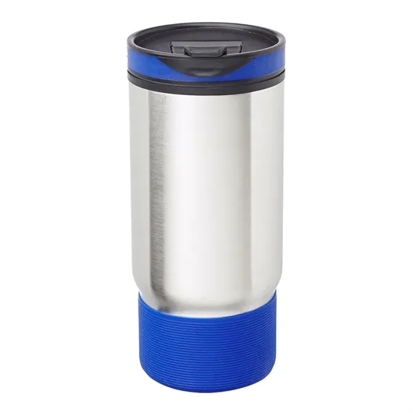 17 oz. ribbed stainless steel travel mug with plastic interior and... from ASI 39552 BEL Promo