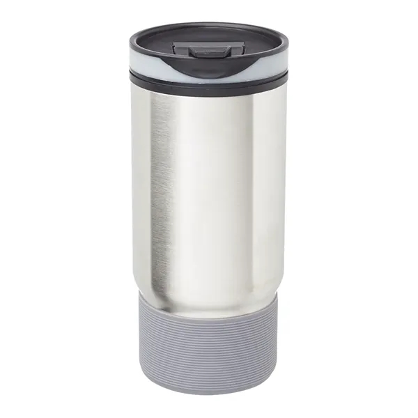 17 oz. ribbed stainless steel travel mug with plastic interior and... from ASI 39552 BEL Promo