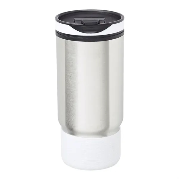 17 oz. ribbed stainless steel travel mug with plastic interior and... from ASI 39552 BEL Promo
