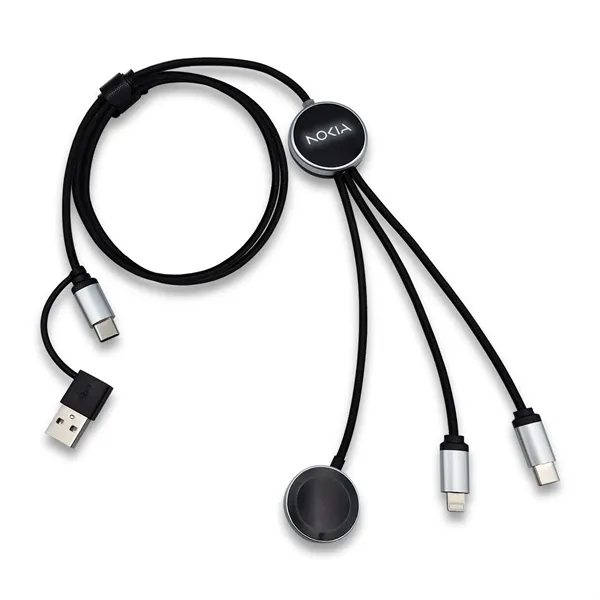 3-in-1 Light-up Charging Cable with Apple & Samsung Watch Charging... from ASI 91435 Tomax USA