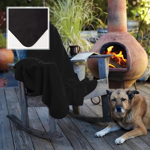 50" x 60" polar fleece blanket with whip stitched edges.... from ASI 68507 The Magnet Group / The Bag Factory®