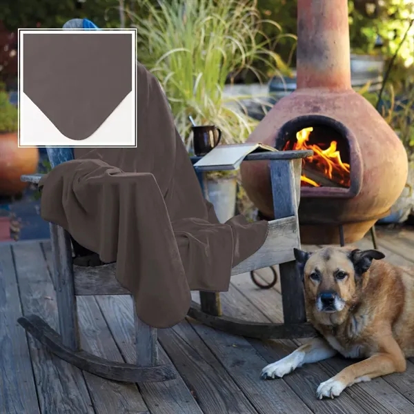 50" x 60" polar fleece blanket with whip stitched edges.... from ASI 68507 The Magnet Group / The Bag Factory®