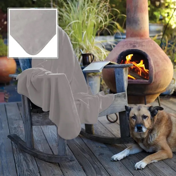 50" x 60" polar fleece blanket with whip stitched edges.... from ASI 68507 The Magnet Group / The Bag Factory®