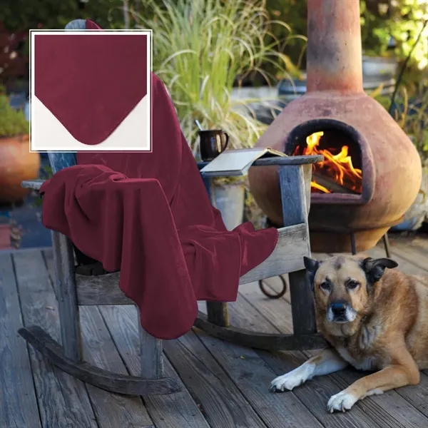 50" x 60" polar fleece blanket with whip stitched edges.... from ASI 68507 The Magnet Group / The Bag Factory®