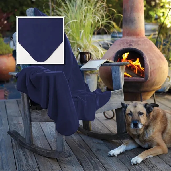 50" x 60" polar fleece blanket with whip stitched edges.... from ASI 68507 The Magnet Group / The Bag Factory®