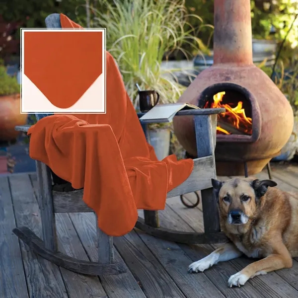 50" x 60" polar fleece blanket with whip stitched edges.... from ASI 68507 The Magnet Group / The Bag Factory®